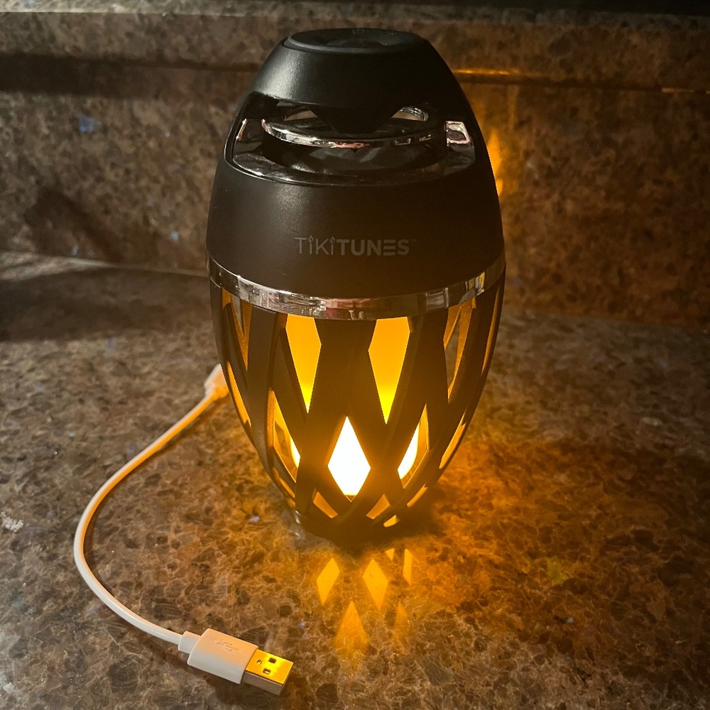 TikiTunes Portable BluetoothIndoor/Outdoor Wireless Speaker, LED Torch Lighting